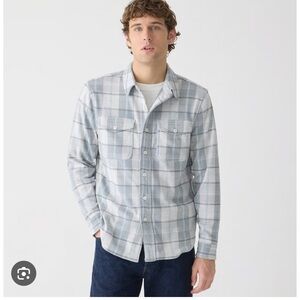 NWOT Jcrew seaboard soft knit plaid shacket size large